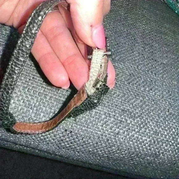 STEVEN black and gunmetal gray closed toe studded heel Size 7.5 - Picture 7 of 7